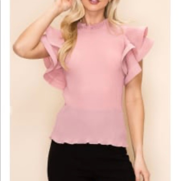 honey Pleate Chiffon Blouse - Picture 6 of 6